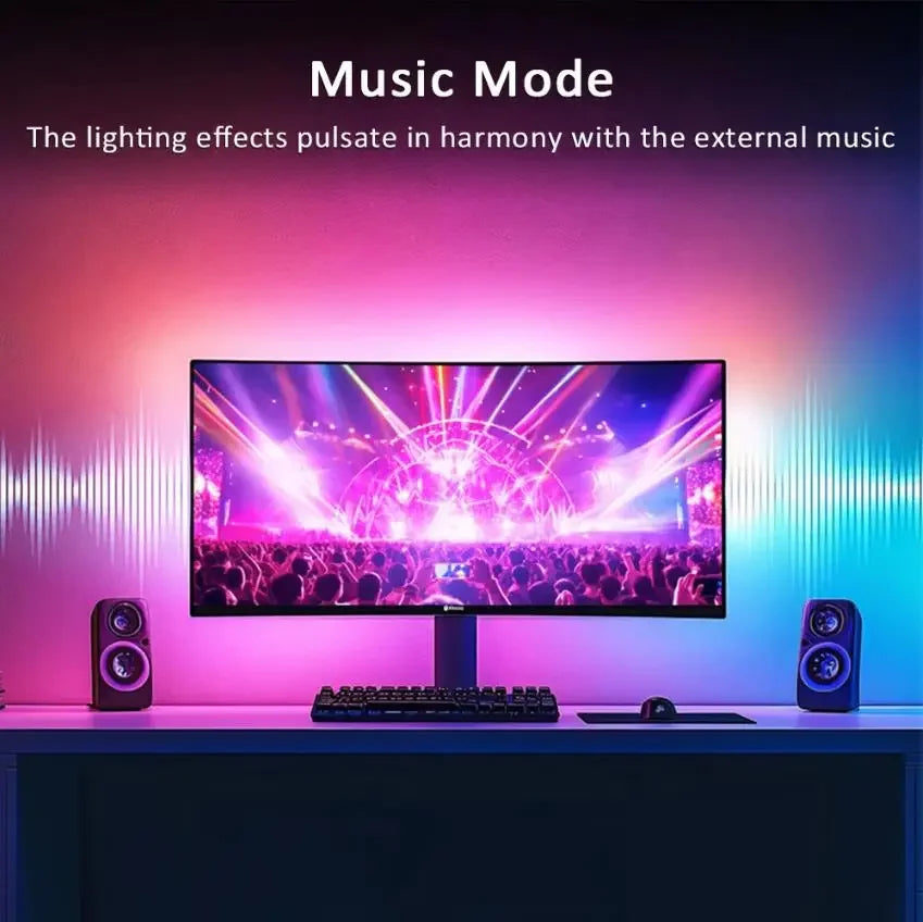 RGBIC Monitor LED Strip met Bluetooth