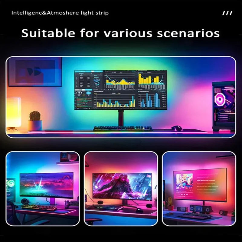 RGBIC Monitor LED Strip met Bluetooth