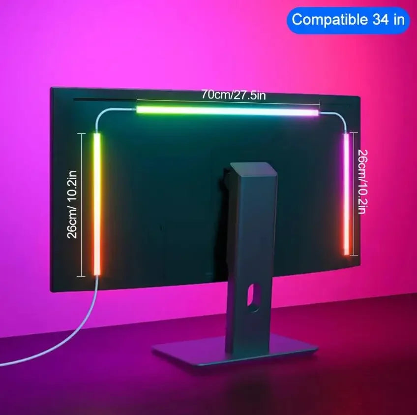 RGBIC Monitor LED Strip met Bluetooth
