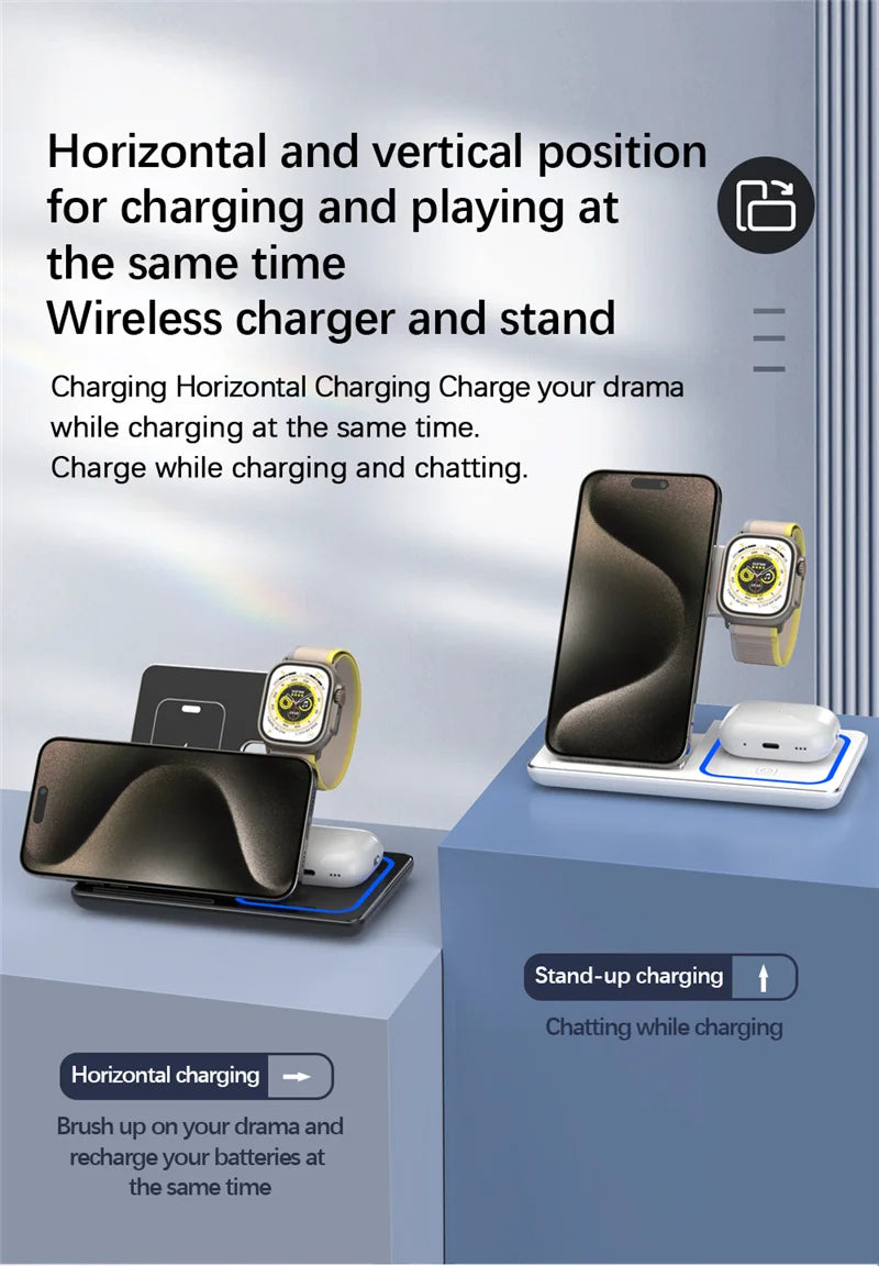 3-in-1 Draadloos Oplaadstation (iPhone, Apple Watch & AirPods)