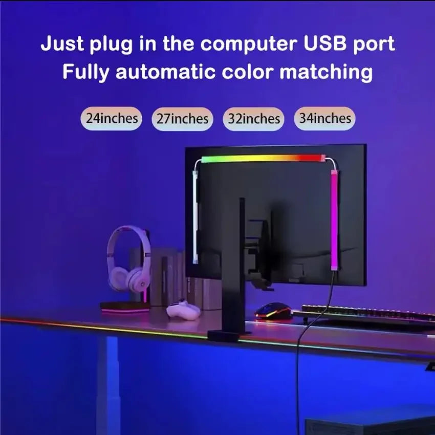RGBIC Monitor LED Strip met Bluetooth