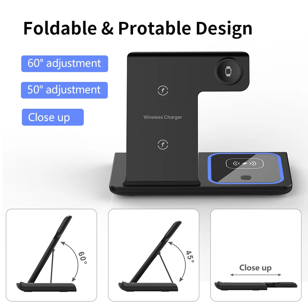 3-in-1 Draadloos Oplaadstation (iPhone, Apple Watch & AirPods)