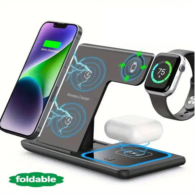 3-in-1 Draadloos Oplaadstation (iPhone, Apple Watch & AirPods)