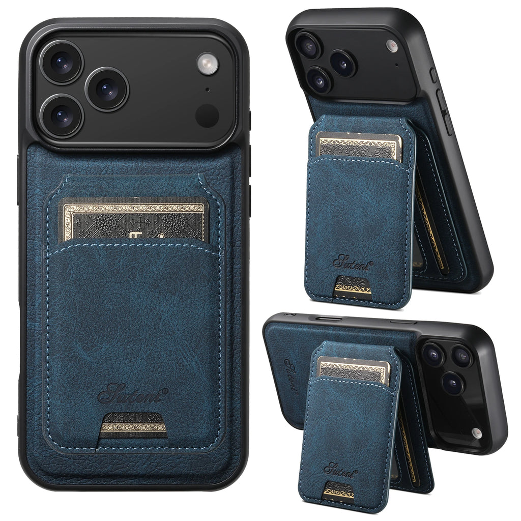 SUTENI Magnetische Wallet Case met Draadloos Opladen (iPhone)