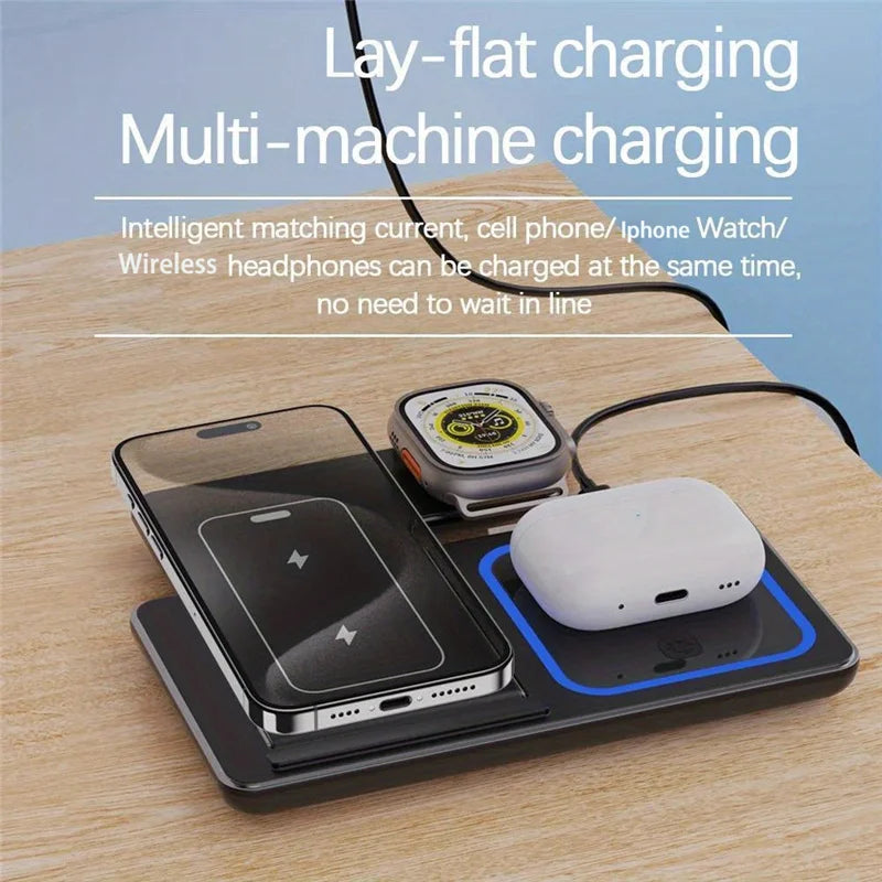3-in-1 Draadloos Oplaadstation (iPhone, Apple Watch & AirPods)