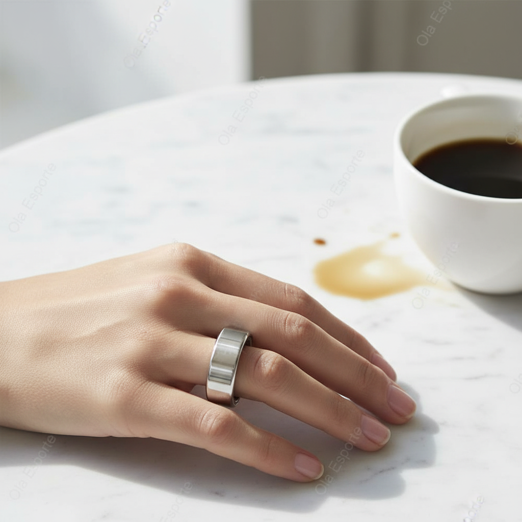Smart Ring - Silver Worn